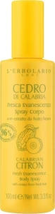 L’Erbolario Освежающий спрей для тела "Калабрийский цитрон" Calabrian Citron Fresh Evanescence Body Spray