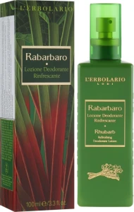 L’Erbolario Дезодорант-лосьйон "Ревінь" Rabarbaro Bagnoschiuma