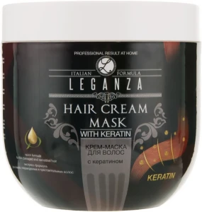 Leganza Крем-маска для волос с кератином Cream Hair Mask With Keratin (без дозатора)