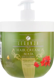 Leganza Крем-маска для волос с экстрактом годжи Cream Hair Mask With Extract Of Goji Berry (с дозатором)