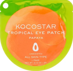 Kocostar Гидрогелевые патчи для глаз "Тропические фрукты. Папайя" Tropical Eye Patch Papaya