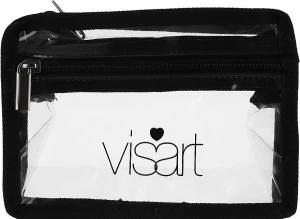 Make-Up Atelier Paris Пластикова косметичка, середня, прямокутна, з карманом (без наповнення) Visart