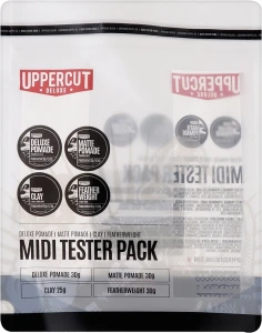 Uppercut Подарочный набор Tin & Midi Duo Deluxe (cley/25g + pomad/3х30g)