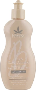 Гель-піна для душу "Коа і солодкий мигдаль" - Hempz Koa & Sweet Almond Smoothing Herbal Bubble Bath, 200 мл