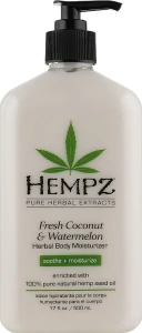 Hempz Растительный освежающий лосьон для тела «Кокос и Арбуз» Fresh Coconut & Watermelon Herbal Body Moisturizer