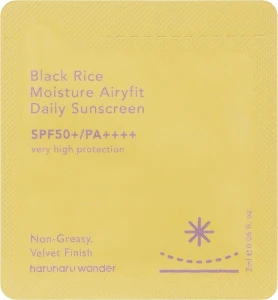 Haruharu Увлажняющий солнцезащитный крем с черным рисом Wonder Black Rice (пробник)