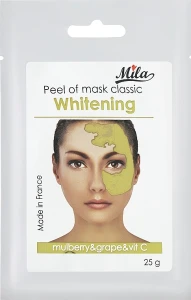 Mila Маска альгінітна класична порошкова "Ломикамінь, шовковиця, виноград, вітамін С" Mask Peel Of Whitening-Vegetal-Vitamin C