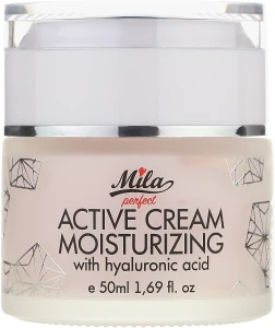Mila Зволожувальний крем для обличчя, з гіалуроновою кислотою Perfect Active Cream Moisturizing With Hyaluronic Acid