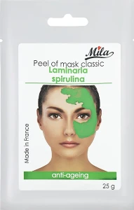 Mila Маска альгинатная классическая порошковая "Ламинария, спирулина" Anti-Ageing Peel Off Mask Laminaria Digitata & Spirulina