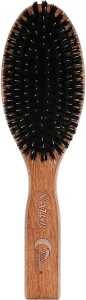 Gorgol Расческа для волос на резиновой подушке с зубчиками из щетины кабана и нейлона, 11 рядов