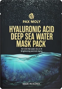 Pax Moly Маска тканинна для ультразволоження шкіри Hyaluronic Acid Deep Sea Water Mask Pack
