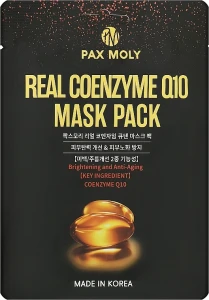 Pax Moly Маска тканевая с коэнзимом Real Coenzyme Q10 Mask Pack