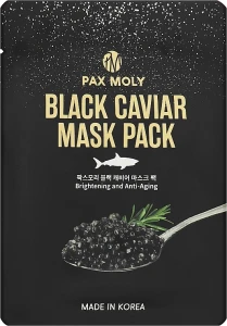 Pax Moly Тканинна маска для обличчя з екстрактом чорної ікри Black Caviar Mask Pack