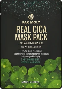Pax Moly Тканинна маска для обличчя з екстрактом центели Real Cica Mask Pack