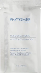 Phytomer Відновлювальна, освітлювальна тканинна маска проти зморщок і темних плям Oligoforce Lumination Targeted Dark Spot and Wrinkle Sheet Mask