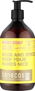 Benecos Мыло для рук Hand Soap Organic Ginger and Lemon