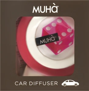 Muha Освежитель воздуха для автомобиля Car Symbol Dadi Fucsia Uva & Fragola