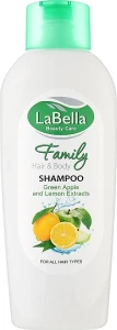 La Bella Шампунь для волос и тела Family Shampoo Green Apple and Lemon Extracts
