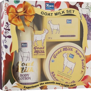 Yoko Набір косметичний Goat Milk Set (salt/250g + soap/80g + b/lot/400ml)
