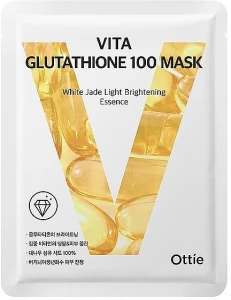Ottie Освітлювальна тканинна маска для додання яскравості Vita Glutathione 100 Mask