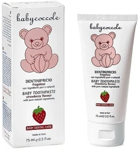 Babycoccole Зубна паста для дітей "Полуниця" Baby Toothpastev Strawberry Flavour