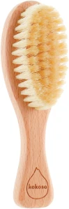 Kokoso Baby Дерев'яна щітка для волосся з натуральної щетини Natural Baby Hairbrush