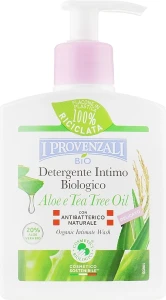 I Provenzali Засіб для інтимної гігієни, очищувальний, з органічним соком алое 20% Aloe Organic Intimate Wash Delicate
