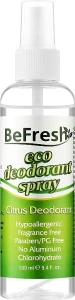 BeFresh Дезодорант-спрей для тела с экстрактом цитруса Organic Deodorant Spray Citrus