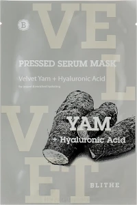 Blithe Зволожувальна тканинна маска для обличчя Pressed Serum Velvet Yam + Hyaluronic Acid Mask