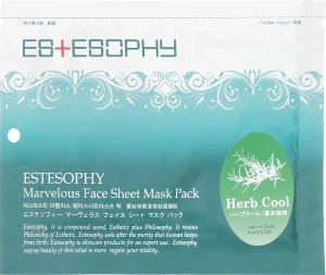 Estesophy Тканинна маска для обличчя Marvelous Sheet Herb Cool Mask