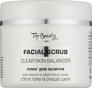 Top Beauty Скраб для жирной и проблемной кожи лица Facial Scrub