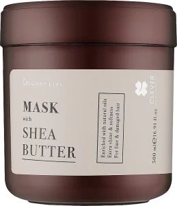 Clever Hair Cosmetics Маска з олією ши для блиску волосся Glossy Line Mask With Shea Butter