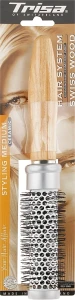 Trisa Щетка для укладки круглая, с деревянной ручкой, 40 мм Hair System Swiss Wood