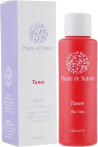 Claire de Nature Тонік для обличчя для жирної шкіри Toner For Oily Skin
