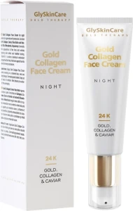 GlySkinCare Колагеновий нічний крем для обличчя із золотом Gold Collagen Night Face Cream