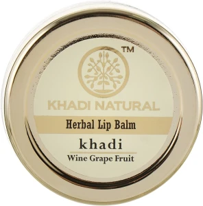 Khadi Natural Натуральний аюрведичний бальзам для губ "Грейпфрут і виноград" Ayurvedic Herbal Lip Balm Wine Grape Fruit