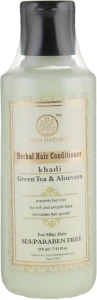 Khadi Natural Натуральный травяной кондиционер "Зеленый чай и Алоэ Вера" без SLS Ayurvedic Green Tea Aloe Vera Hair Conditioner