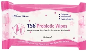 TS6 Очищувальні серветки для інтимної зони Lady Health Probiotic Wipes
