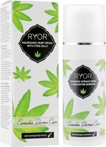 Ryor Конопляний живильний крем зі стовбуровими клітинами Cannabis Derma Care Nourishing Hemp Cream With Stem Cells