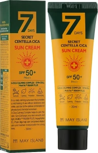 May Island Солнцезащитный крем для лица с центеллой 7 Days Secret Centella Cica Sun Cream SPF 50