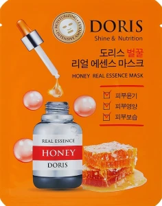 Doris Ампульная маска для лица с экстрактом меда Honey Real Essence Mask