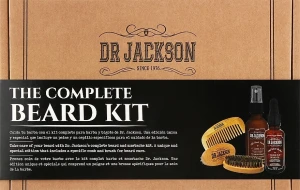 Dr Jackson Набір для бороди Kit Beards Briefcase (beard/oil/30ml + beard/tonic/50ml + brush/2pcs)