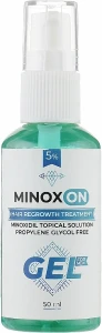 MINOXON Гель для росту волосся 5% Hair Regrowth Treatment Minoxidil Topical Solution Propylene Glycol Free 5%