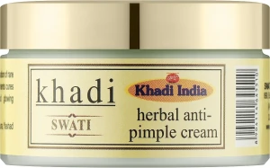 Khadi Swati Аюрведичний крем проти прищів і вугрів Ayurvedic Herbal Anti-Acne & Pimple Cream