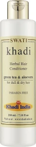 Khadi Swati Трав'яний кондиціонер для волосся "Зелений чай і алое вера" Herbal Hair Conditioner Green Tea & Aloevera
