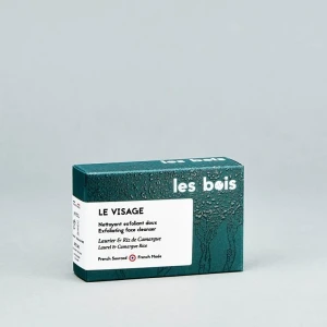 Les Bois Твердий ексфоліант для делікатного очищення шкіри обличчя з рисом камарг та лавровим листом Le Visage Laurel & Camargue Rice Exfoliating Face Cleanser