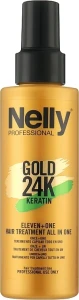Nelly Professional Спрей для волосся "Treatment 11+1 All In One" Gold 24K Spray