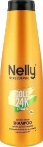 Nelly Professional Шампунь для волос питательный "Keratin" Gold 24K Shampoo