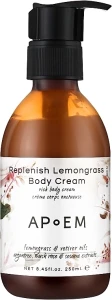 Apoem Відновлювальний крем для обличчя й тіла з лемонграсом Replenish Lemongrass Body Cream