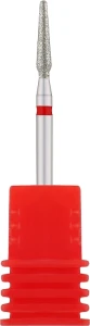 Nail Drill Фреза алмазная "Почка закругленная" 263 025R, диаметр 2,5 мм, красная